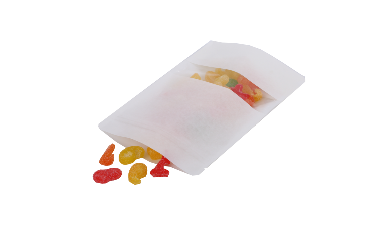 Stand Up Pouches White Kraft 13x8x20.5cm | 113 grams w/window (100 pieces) [ZBGW3WK]