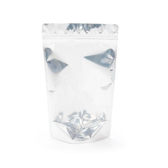 Stand Up Pouches Transparent/White 17x9x28.5cm | 340 grams with hang hole (100 pieces) [ZBGW4H]