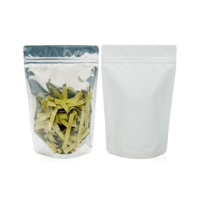 Stand Up Pouches Transparent/White 10.2x6x15.2cm | 57 grams (100 pieces) [ZBGW2]