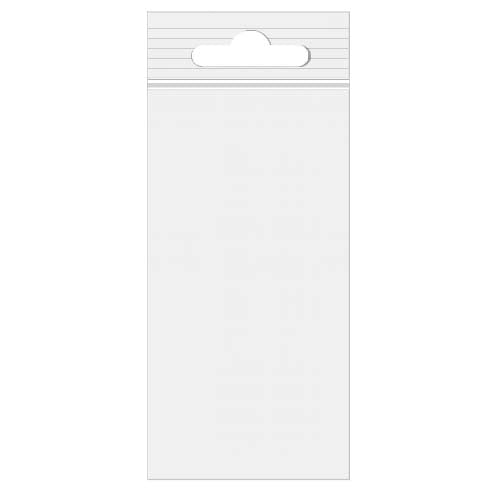 Grip Seal Bags with Euroslot 10x20.5 Crystal Clear PP 50 micron (100 pieces) [ZE48]