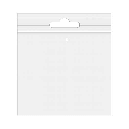 Grip Seal Bags with Euroslot and Vent-hole 12.5x12.5cm Crystal Clear PP 50 micron (100 pieces) [ZE55V]