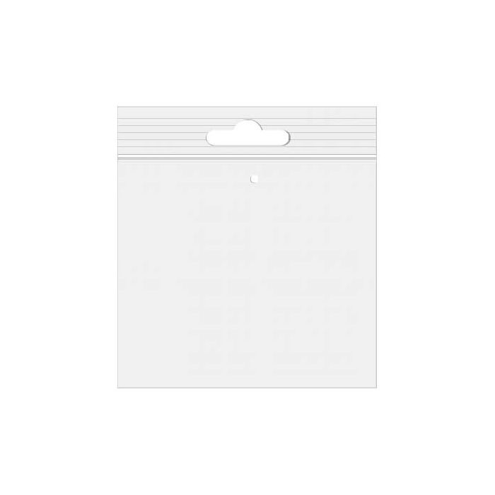 Grip Seal Bags with Euroslot and Vent-hole 15x15cm Crystal Clear PP 50 micron