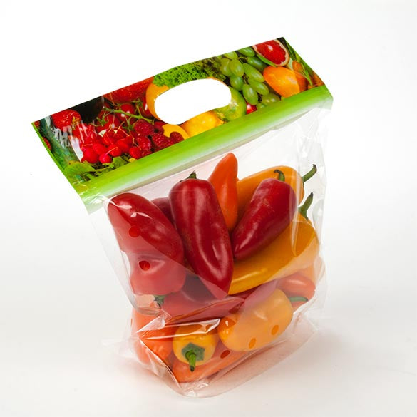 Carrier Bags with Handles and venting holes 22.9x8.3x18.4cm (100 pieces) [ZFG6V]