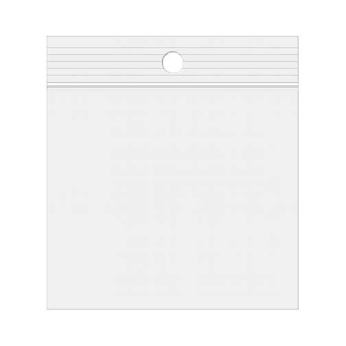 Grip Seal Bags with Hang hole 10x7.5cm Crystal Clear PP 50 micron (100 pieces) [ZR43]