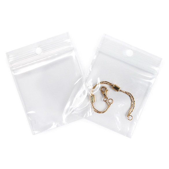 Grip Seal Bags with Hang hole 5x5cm PE 50 micron (100 pieces) [2PR22]