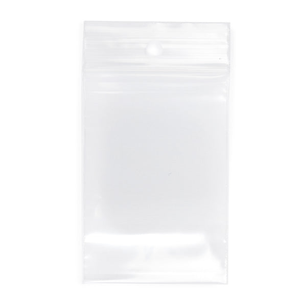 Grip Seal Bags with Hang hole 5x7.5cm PE 50 micron (100 pieces) [2PR23]