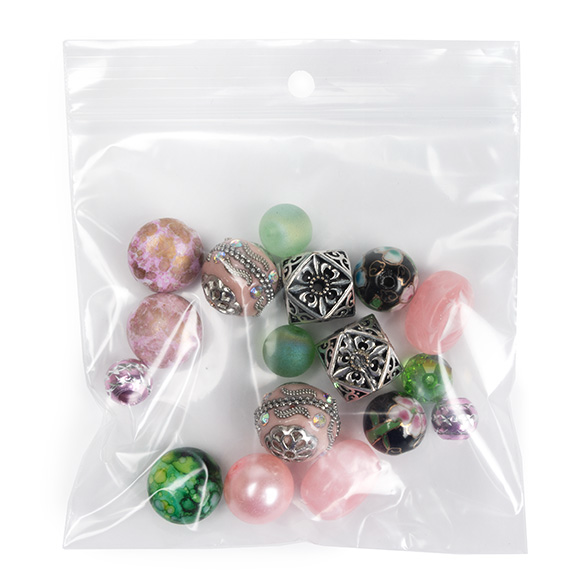 Grip Seal Bags with Hang hole 10x10cm PE 50 micron (100 pieces) [2PR44]