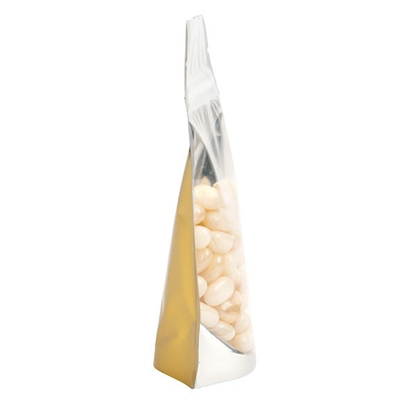 Stand Up Pouches Transparent/Gold 9.5x5.7x15.7cm | 57 grams (100 pieces) [ZBGG35]