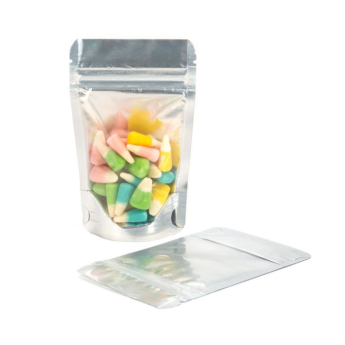 Stand Up Pouches Transparent/Silver 8x5x13cm | 28 grams (100 pieces) [ZBGS1]
