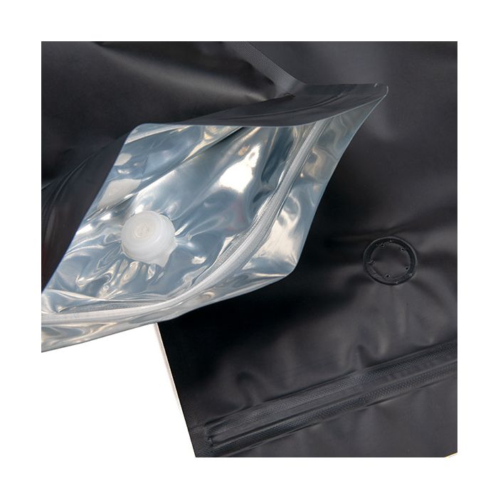 Stand Up Pouches Black 17,1x8,9x28,6cm w/Valve (100 Pieces) [ZBGM4MBV]