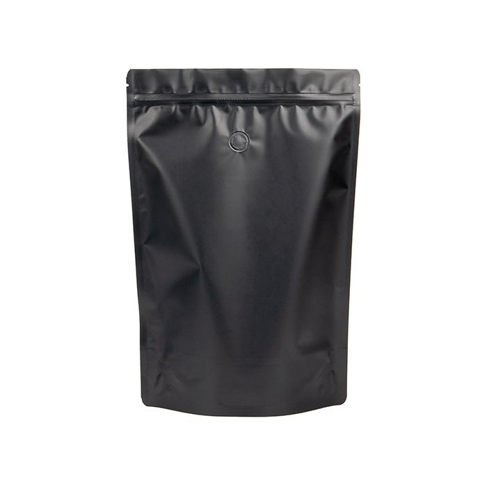 Stand Up Pouches Black 22,9x12,1x34,3cm w/Valve (100 Pieces) [ZBGM6MBV]