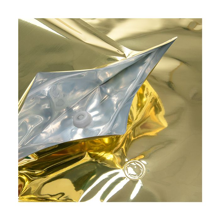 Stand Up Pouches Gold 22,9x12,1x34,3cm w/Valve (100 Pieces) [ZBGM6SGV]