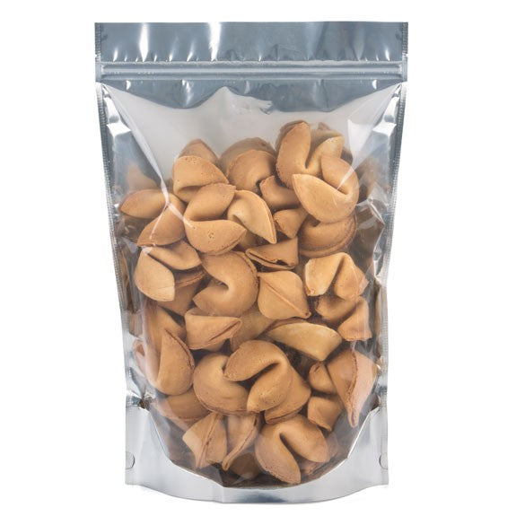 Stand Up Pouches Transparent/Gold 23x12x34.5cm | 907 grams (100 pieces) [ZBGG6]