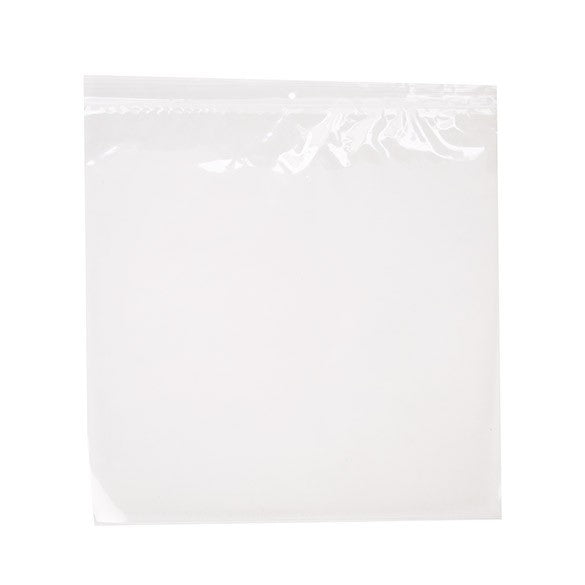Grip Seal Bags with Hang hole 33x33cm Crystal Clear PP 50 micron (100 pieces) [ZR1313]
