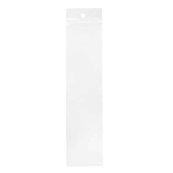 Grip Seal Bags with Hang hole 5x20.5cm Crystal Clear PP 50 micron (100 pieces) [ZR28]