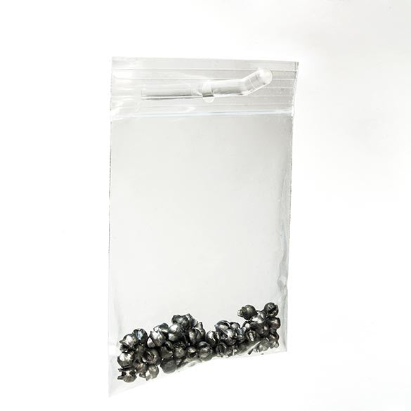 Grip Seal Bags with Hang hole 7.5x7.5cm Crystal Clear PP 50 micron (100 pieces) [ZR33]