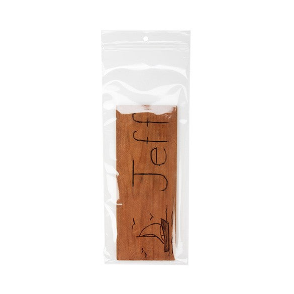 Grip Seal Bags with Hang hole 10x25.5cm Crystal Clear PP 50 micron (100 pieces) [ZR410]
