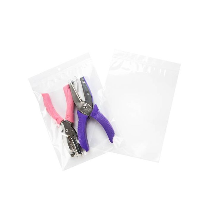 Grip Seal Bags with Hang hole 15x20.5cm Crystal Clear PP 50 micron (100 pieces) [ZR68]