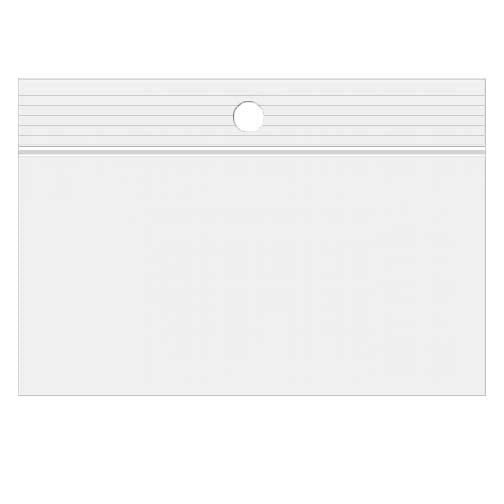 Grip Seal Bags with Hang hole 15x10cm Crystal Clear PP 50 micron (100 pieces) [ZR64]