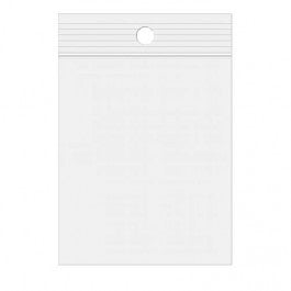 Grip Seal Bags with Hang hole 12.5x30.5cm Crystal Clear PP 75 micron (100 pieces) [Z3R512]
