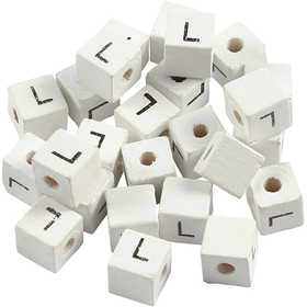 Buchstaben Perle Grosse 8x8 Mm Lochgrosse 3 Mm Weiss Grass Tree L 25stck Hob 662 Packlinq