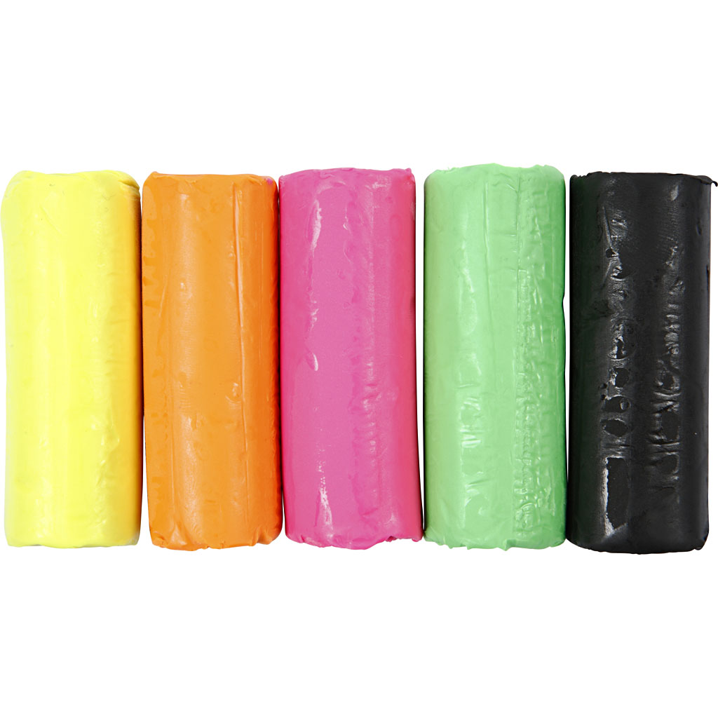 H 9,5 cm Soft Clay 400g Sortiment D: 10 cm Neonfarben 