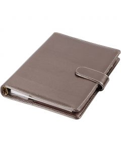 Planner, size 19x23,5x4 cm, ring folder, dark grey metallic, 1 pc [HOB-192649]