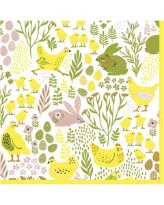 Napkins, easter, size 33x33 cm, 20 pc/ 1 pack [HOB-234720]