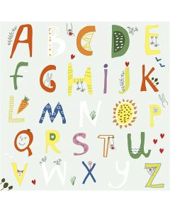 Napkins, Alphabet, size 33x33 cm, 20 pc/ 1 pack [HOB-234722]