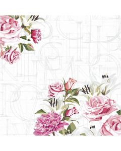 Napkins, Roses, size 33x33 cm, 20 pc/ 1 pack [HOB-234732]