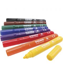 PRIMO Textile Markers, assorted colours, 8 pc/ 1 pack [HOB-701295]