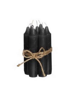 Candle tapered Black 11cm tall (set of 7 pcs) [IFS-32168]