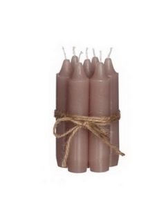 Candle tapered Mauve pink 11cm tall (set of 7 pcs) [IFS-32169]