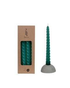 Candles twisted blue-green 19cm high (4 pcs.) [IFS-32241]