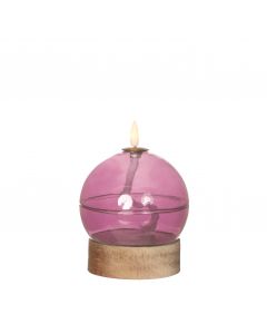 Led oil lamp h13,5 Ø10 cm pink (1 pc) [IFS-32801]