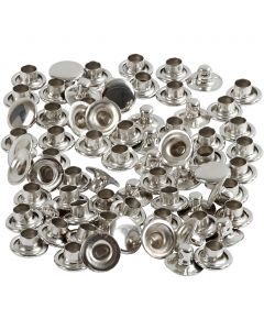 Rivets, silver, D: 7 mm, 50 pc/ 1 pack [HOB-406130]