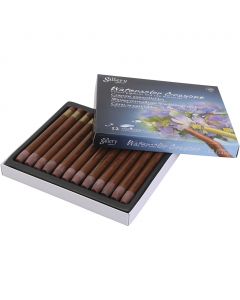 Watercolor Crayons, brown, 12 pc/ 1 pack [HOB-427374]