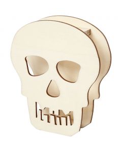 Skull, H: 13,5 cm, D. 3 cm, W: 11,5 cm, 1 pc [HOB-54415]