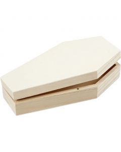 Coffin with magnetic lock, H: 4 cm, L: 18 cm, W: 10 cm, 1 pc [HOB-54417]