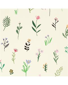 Gift wrap, flora, W: 50 cm, 80 g, 100 m/ 1 roll [HOB-556432]