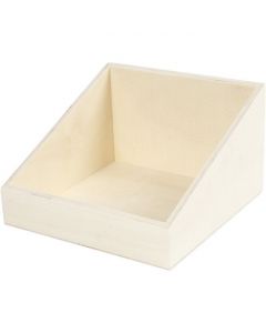 Display box, W: 19.5 cm, H: 12 (4) cm, plywood, 1pc, depth 19.5 cm [HOB56811]