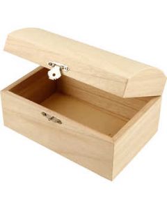 Treasure Chest, size 16.5x11x8.55 cm, inner size 15x9.5x5 cm, paulownia, 1pc [HOB575440]