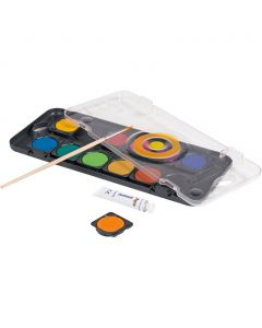 PRIMO Watercolour Paints, dia. 30 mm, assorted colours, 12 pc/ 1 pack [HOB-624912]