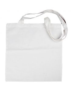 Shopping Bag, size 38x42 cm, 130 g, white, 20 pc/ 1 pack [HOB-706169]