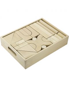 VIGA Wooden Block Set, 48 parts/ 1 set [HOB-907732]