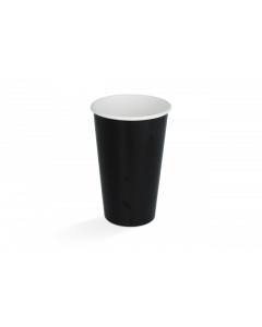 Milkshake cup Carton medium 450ml Ø9 cm 16oz Black FSC®Mix (500 pcs) [TK-9987082]