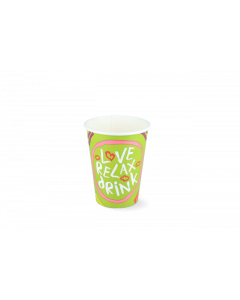 Milkshake cup Carton small 360ml Ø9 cm 12oz green FSC®Mix (500 pcs) [TK-9987533]