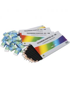 Drawing set, B,2B,4B,5B,6B,8B,9B,HB,H,2H,3H,4H, 1 pack [HOB-980538]