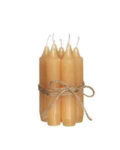 Candle tapered Honey  11cm tall (set of 7 pcs) [IFS-32164]