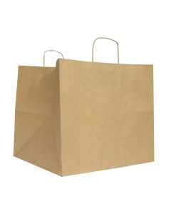 Record carrier Bags 33+33x33cm Brown (100 pcs) [FP-DPT1080]